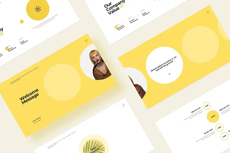 A Preview Of Welcome Message Slide Templates