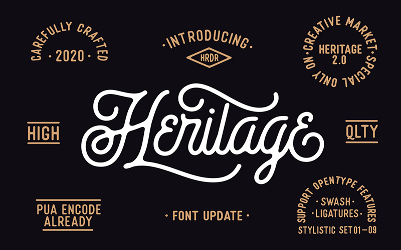 Heritage Font Bundle Display Image