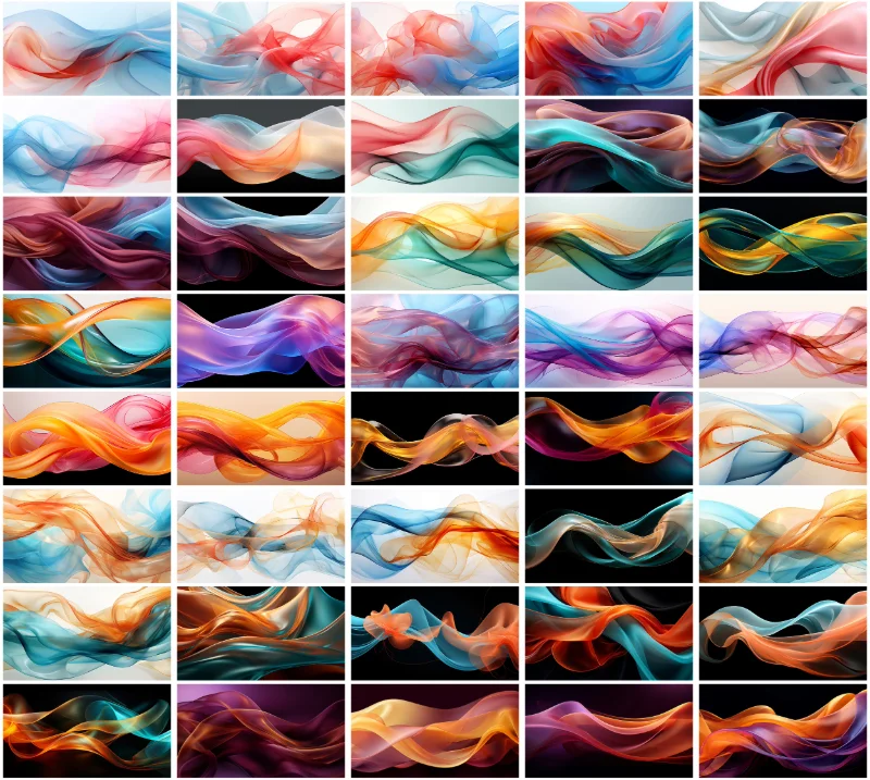 A collage of horizontal images included in the bundle