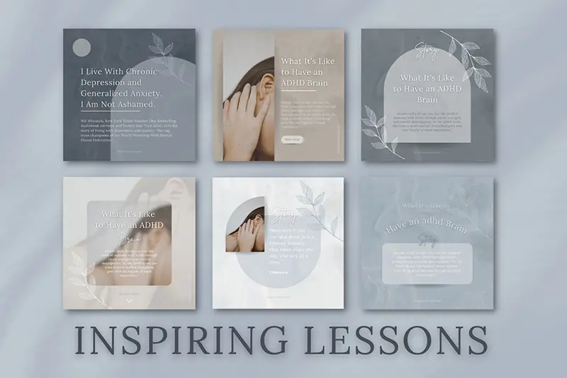 A preview of the inspiring lesson templates included in the bundle