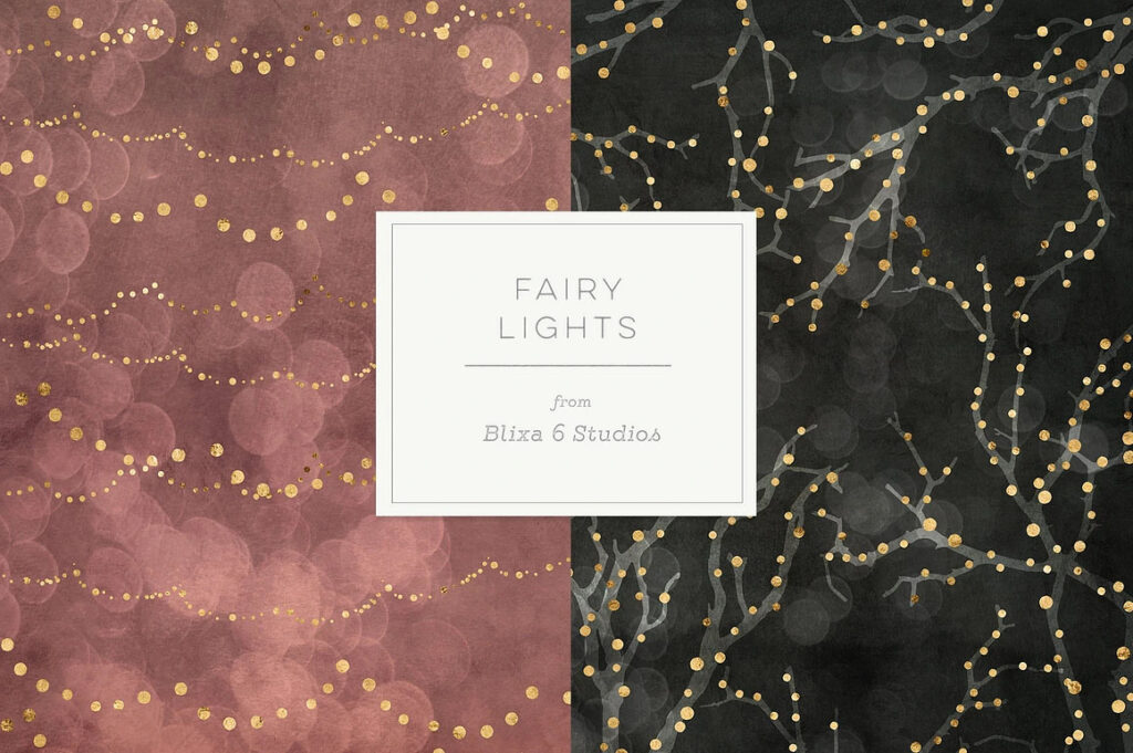 Fairy Lights Preview Golden Fairy Lights On Pink And Black Fairy Lights Pattern
