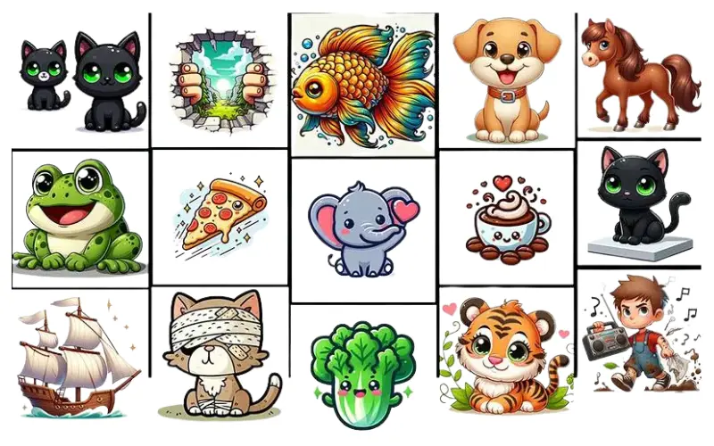 clipart illustrations, cute animal illustrations, animal cute illustration, cat cute illustration, cute bird clipart