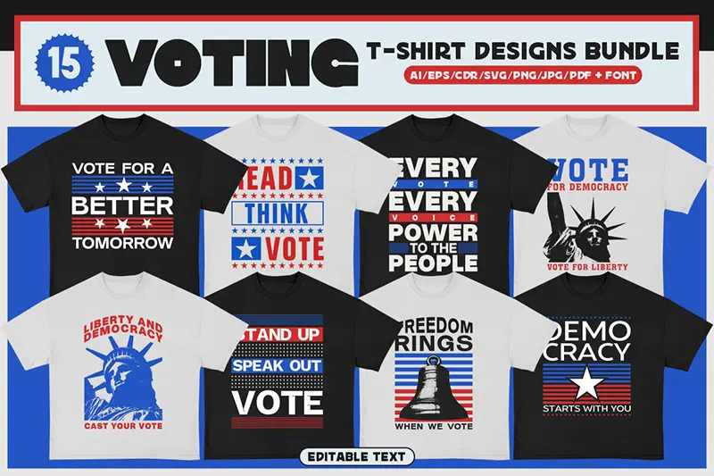 A preview of Voting Designs Bundle