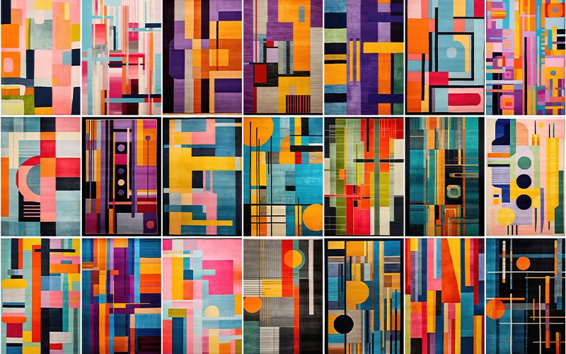 Preview of abstract backgrounds included in the bundle.
