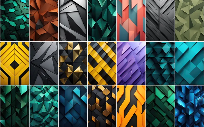 A preview image of colorful backgrounds included in the bundle.