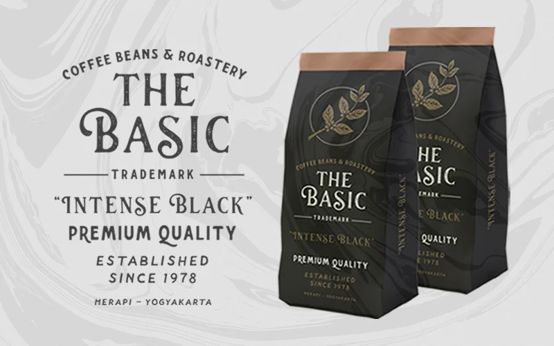 Blackport hand drawn font used for a coffee beans product branding