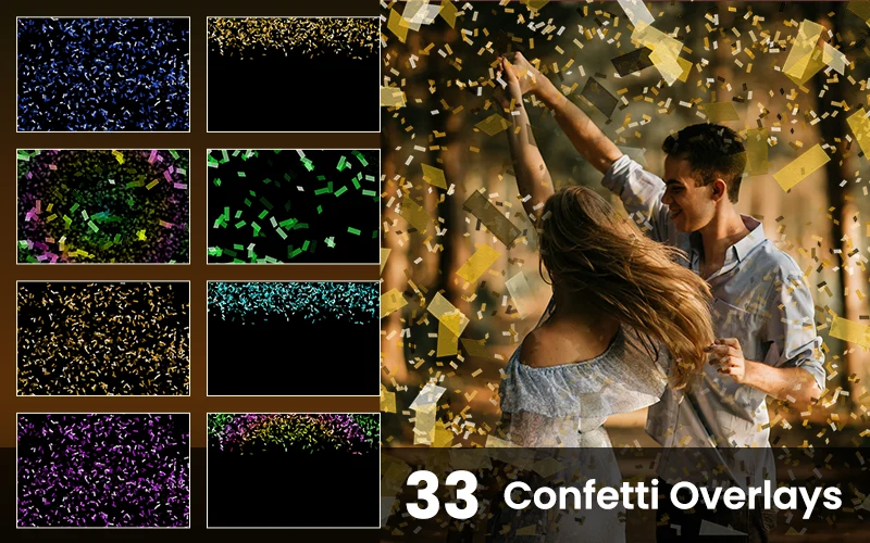 realistic confetti overlay, confetti photo overlay, transparent confetti overlay