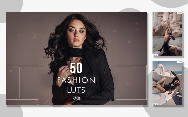 A preview of the Fashion LUTs Pack included in the bundle