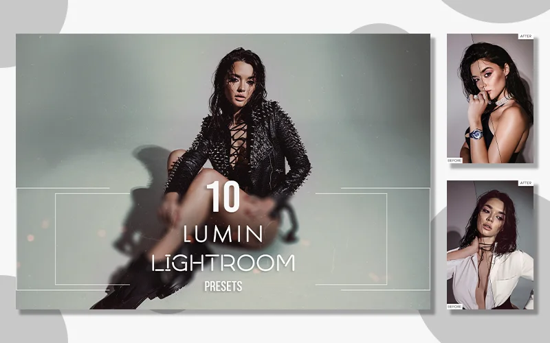 A preview of the Lumin lightroom presets included in the bundle
