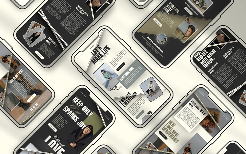 A preview of Flodesk email newsletter templates included in the bundle