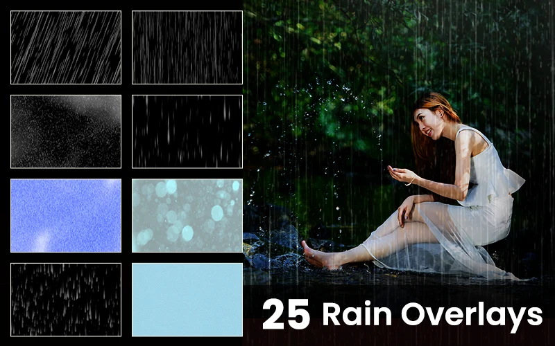 rain photo overlay