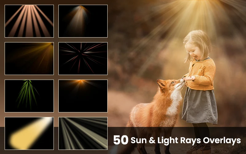sun ray overlay, sunlight overlay