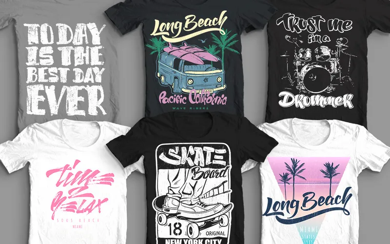 Collage of the trending Tee shirt designs 