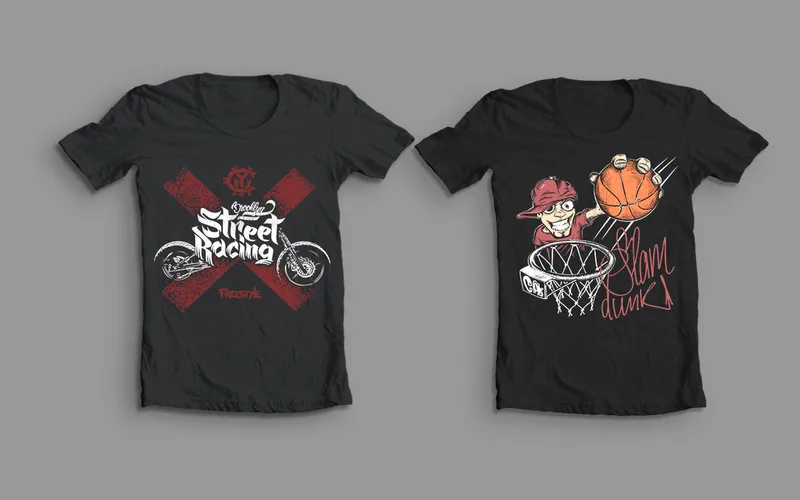 Popular Tee shirt designs included in the bundle