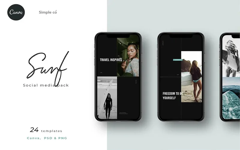 Surf Instagram Templates, surf instagram templates