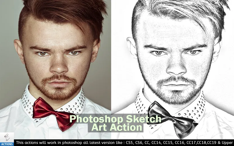 photoshop sketch action free action photoshop sketch