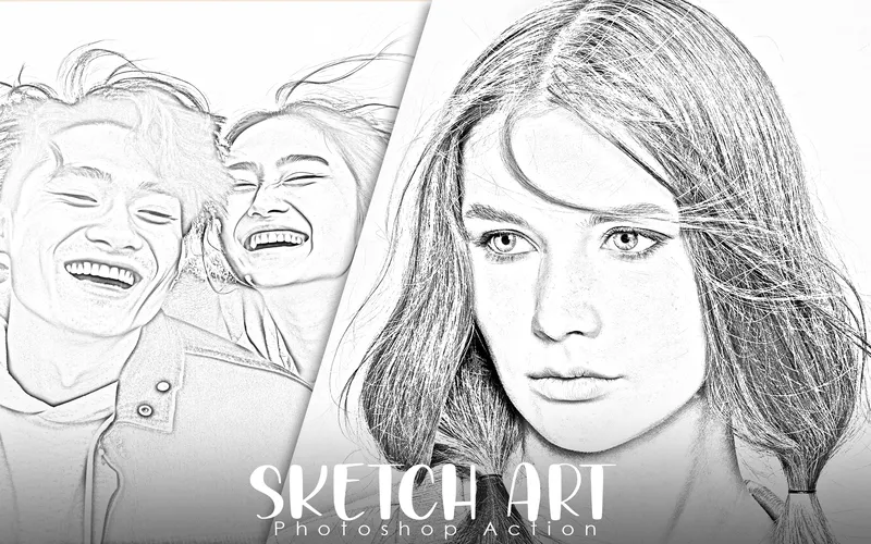 sketch art photoshop action, sketch art photoshop action free download