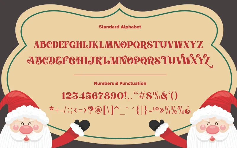 Merry Christmas Fonts Alphabet & Special Characters preview 