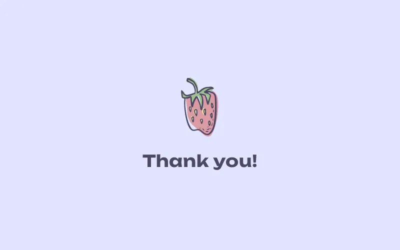 A cherry illustration - thank you image